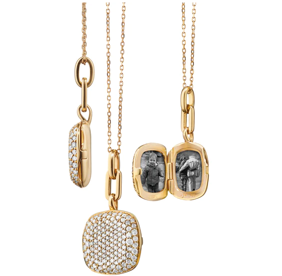 Slim Pave Diamond Locket