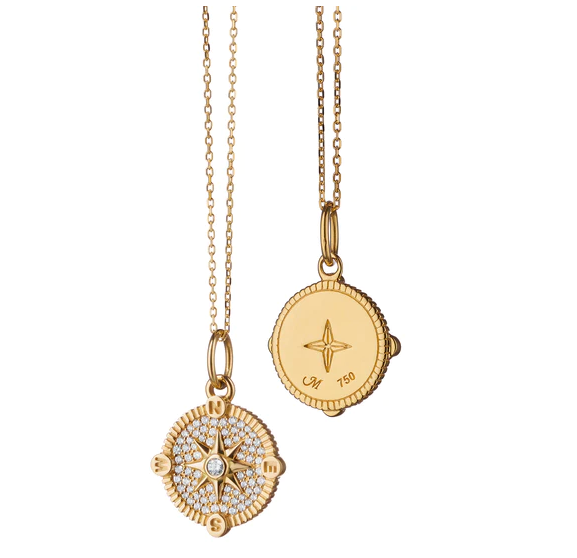 Diamond Compass Necklace