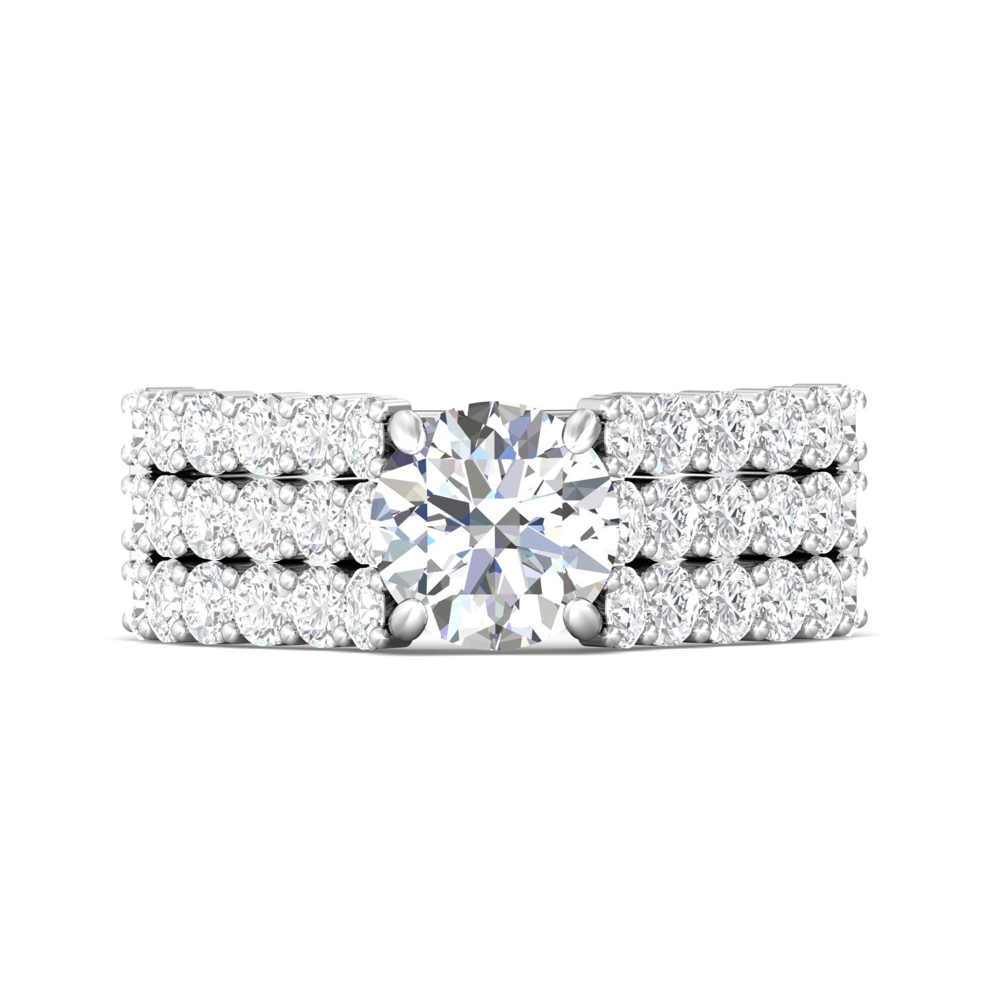 Channel/Shared Prong Engagement Ring — style 5139TRPXSE