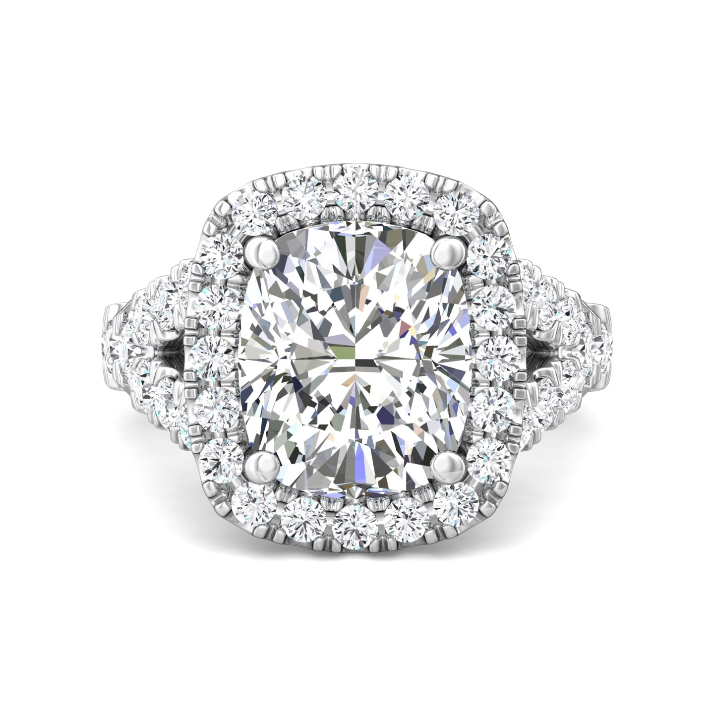Channel/Shared Prong Engagement Ring — style CSP05