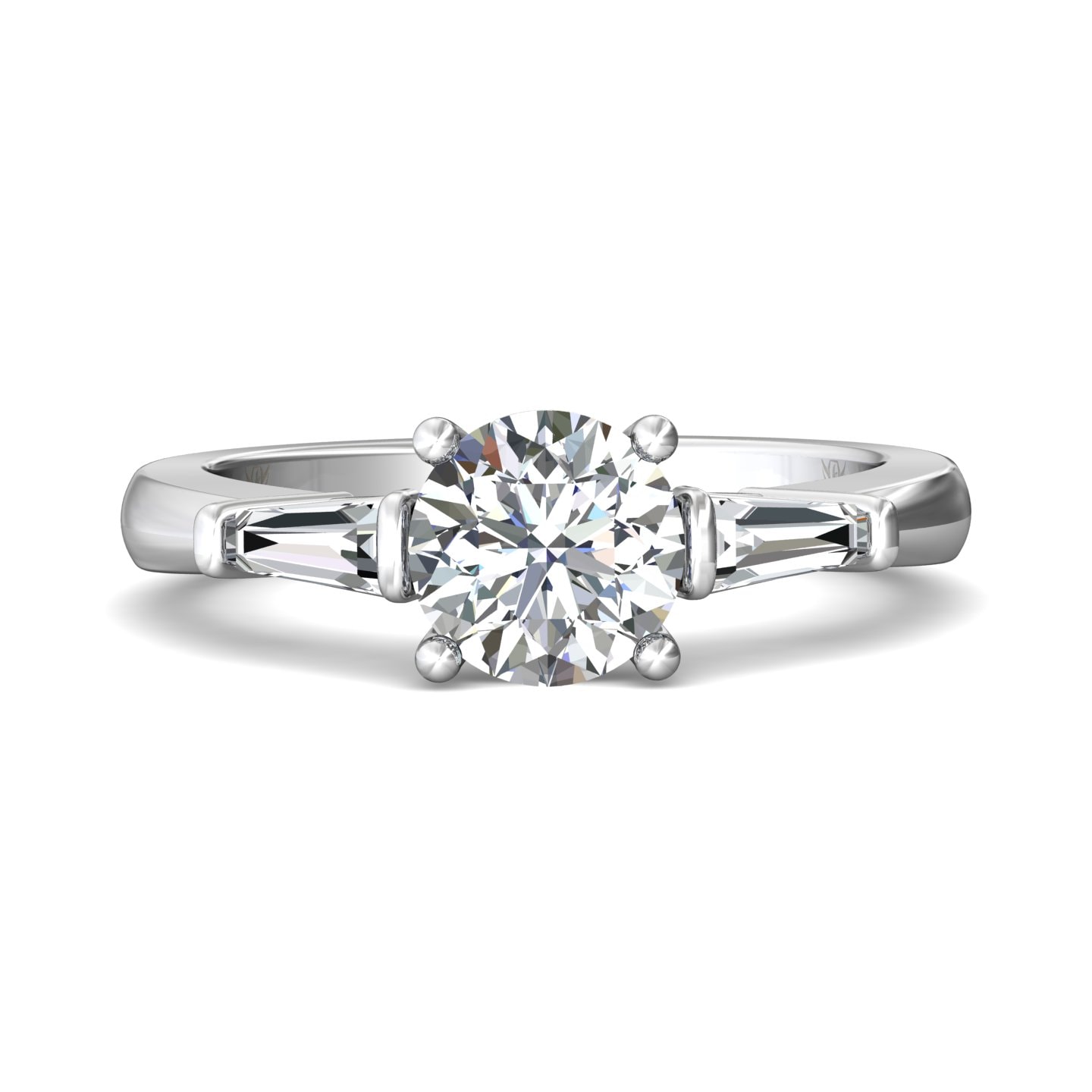 Three Stone Engagement Ring — style CT04XSTB