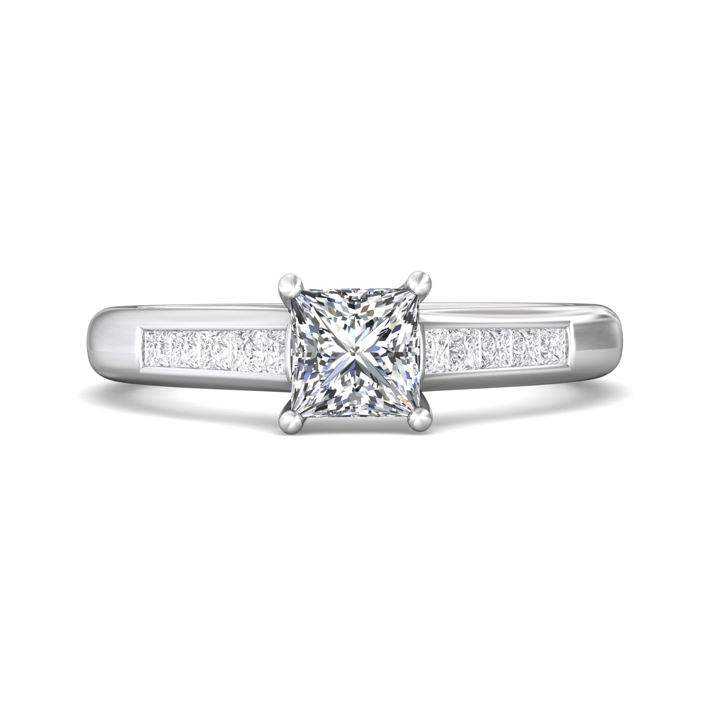 Channel/Shared Prong Engagement Ring — style CTC01PC