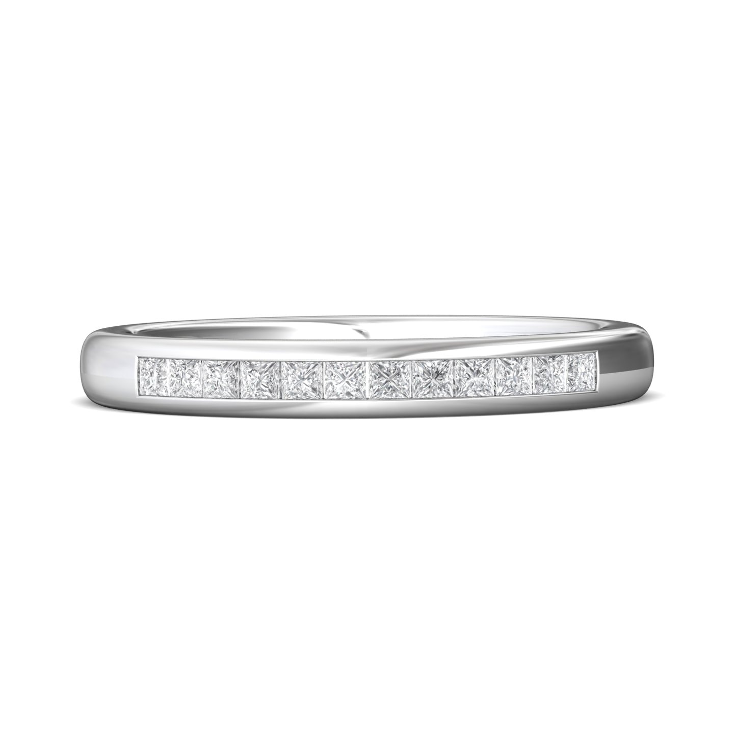 Channel/Shared Prong Wedding Band — style CTC01PCWB