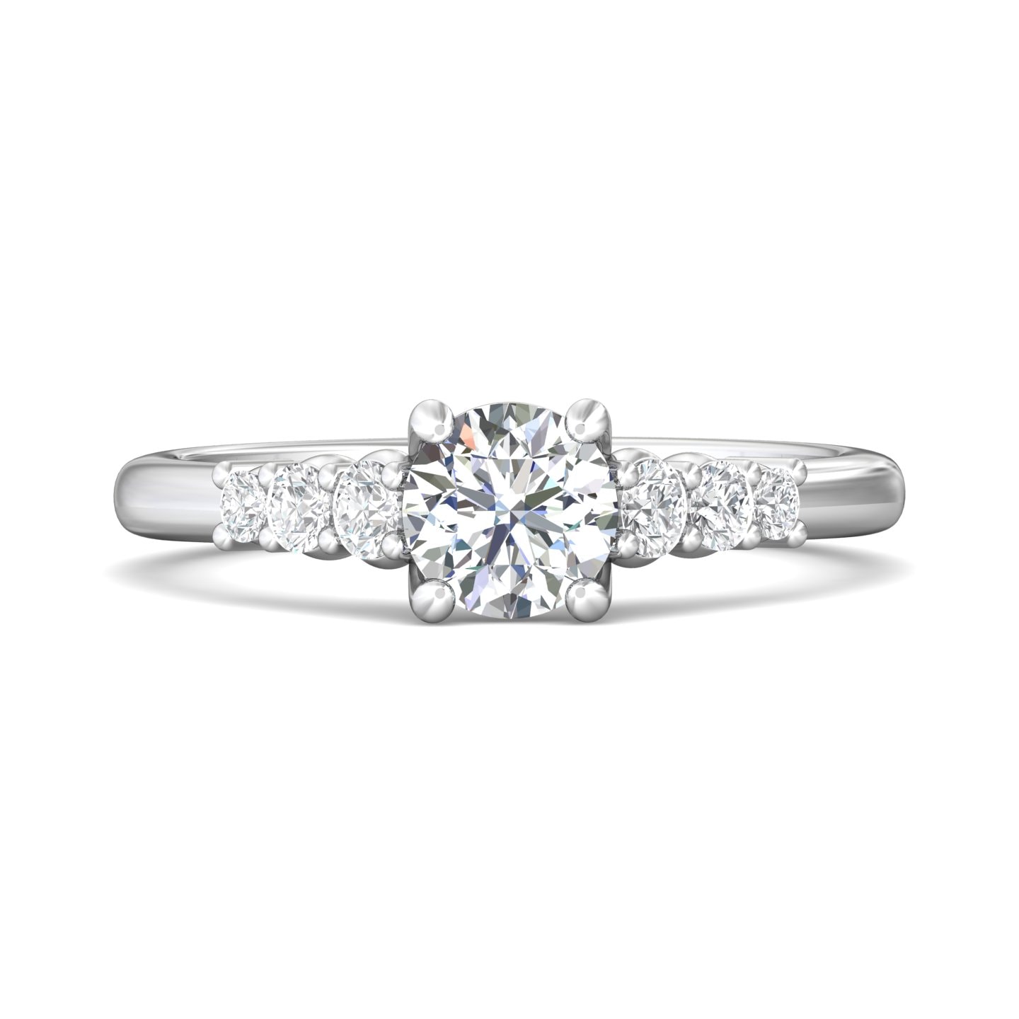 Channel/Shared Prong Engagement Ring — style CTSP01