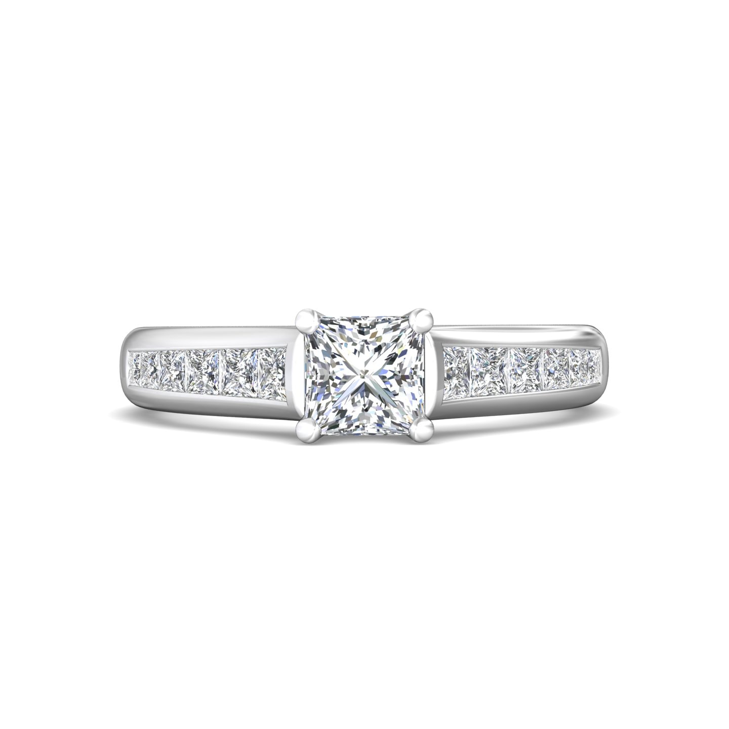 Channel/Shared Prong Engagement Ring — style DERC01XSPC