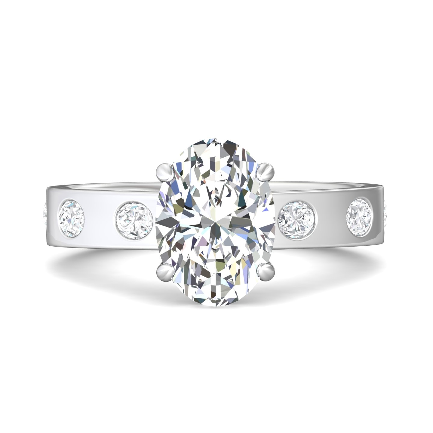 Channel/Shared Prong Engagement Ring — style DERC06SOVR