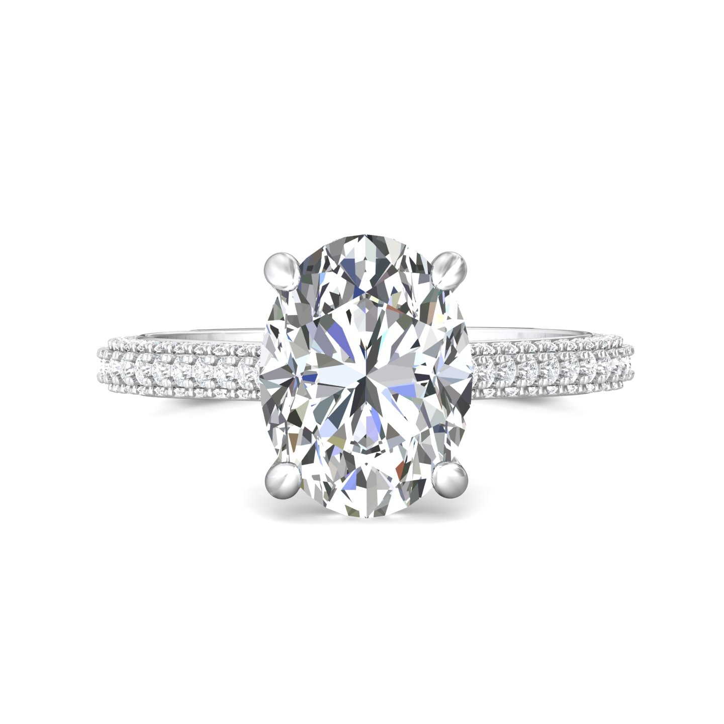 Micropave Engagement Ring — style DERM101S-1