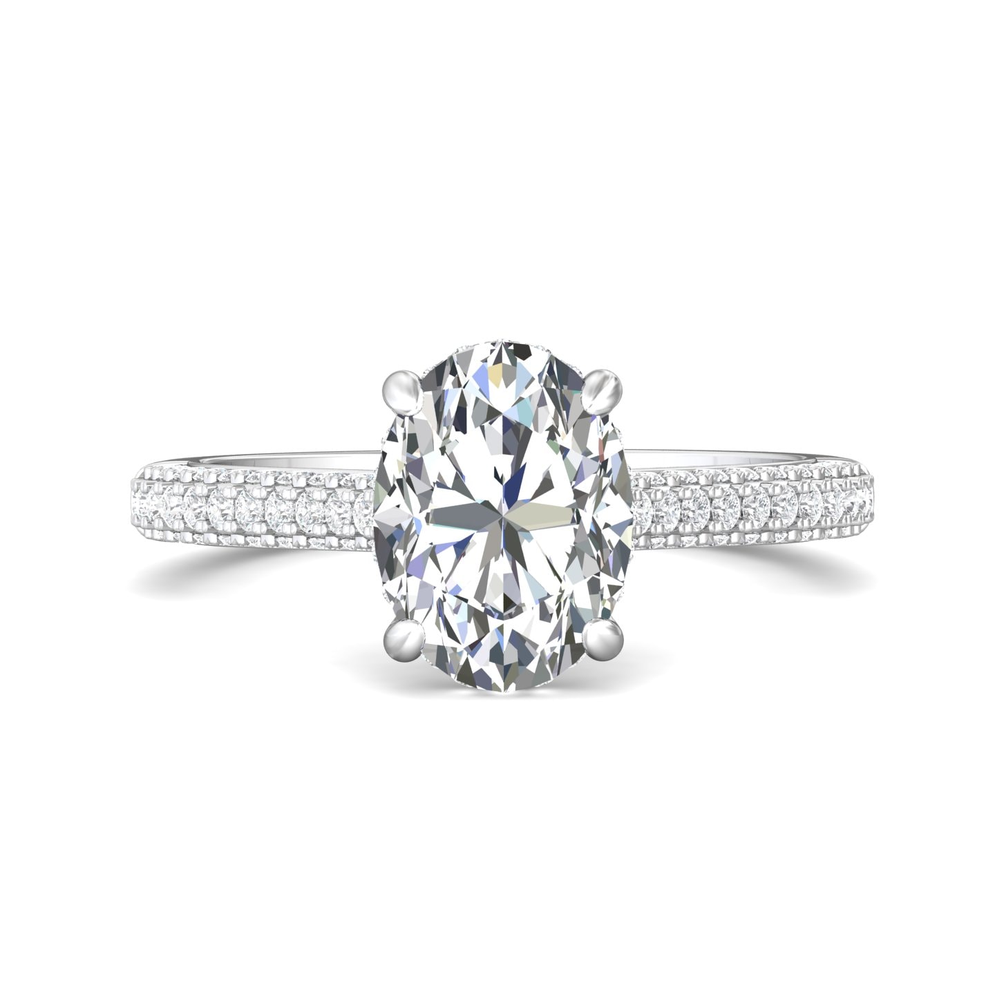 Micropave Engagement Ring — style DERM101S