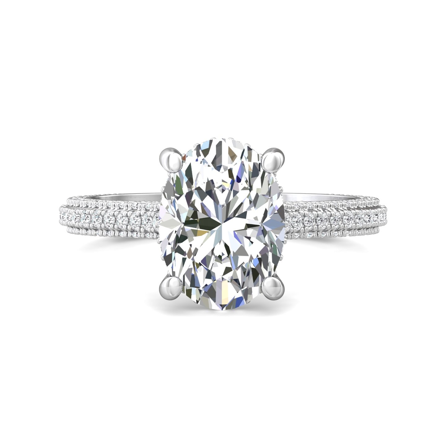 Micropave Engagement Ring — style DERM102S-1