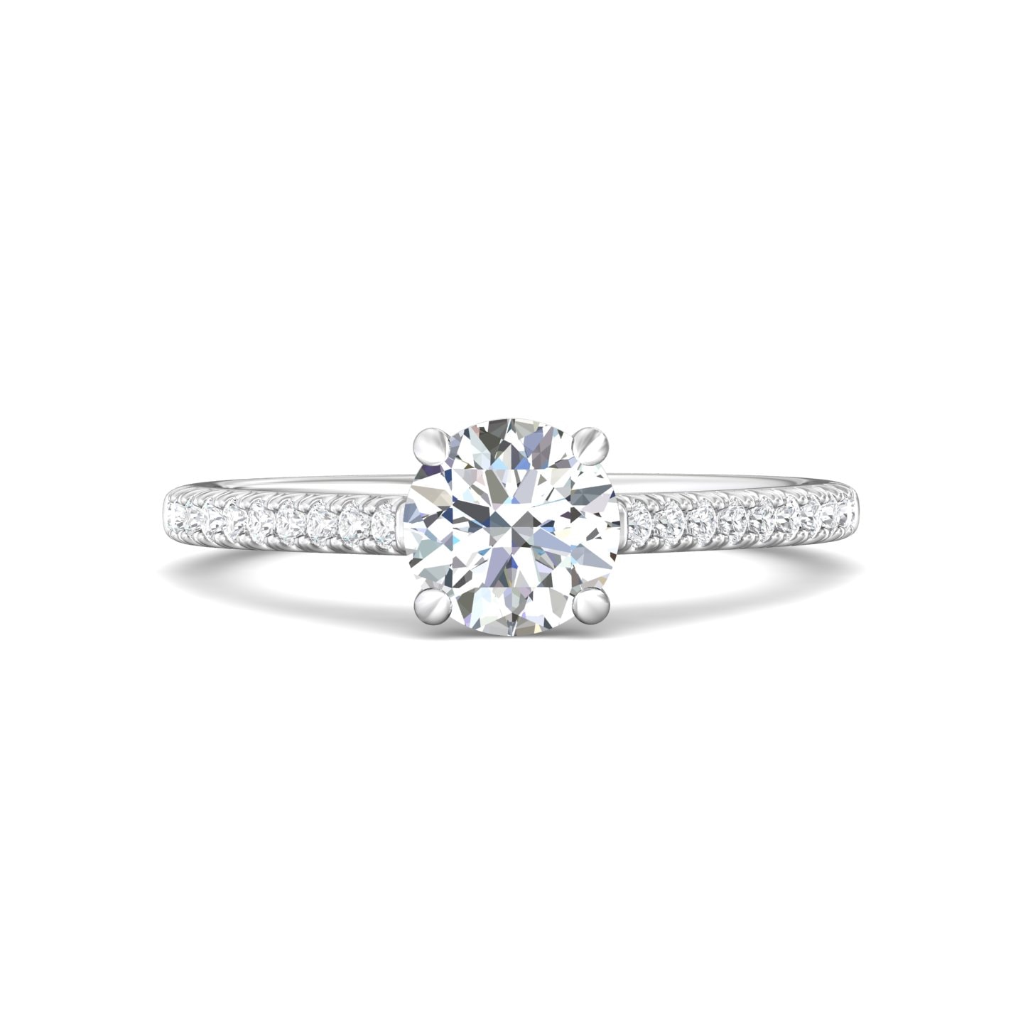 Micropave Engagement Ring — style DERM18-1.3