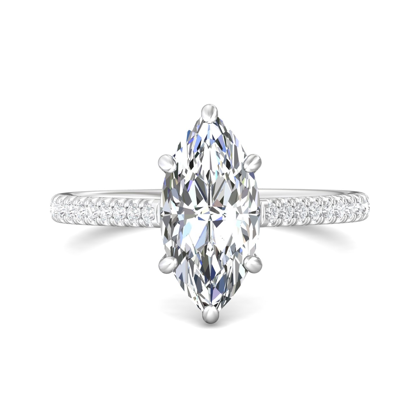 Micropave Engagement Ring — style DERM18-1.3R