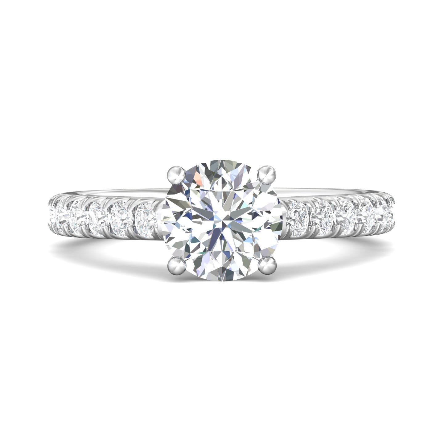 Micropave Engagement Ring — style DERM18L