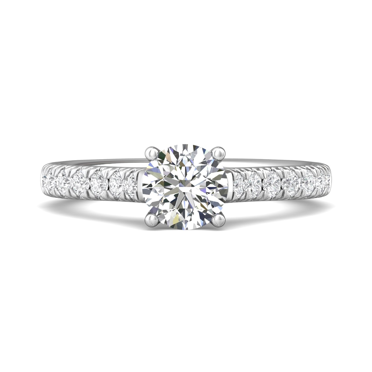 Micropave Engagement Ring — style DERM30S-1