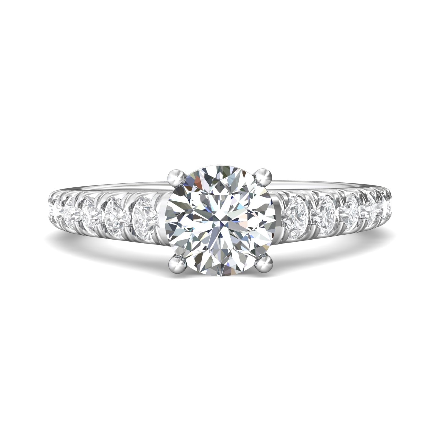 Micropave Engagement Ring — style DERM34S