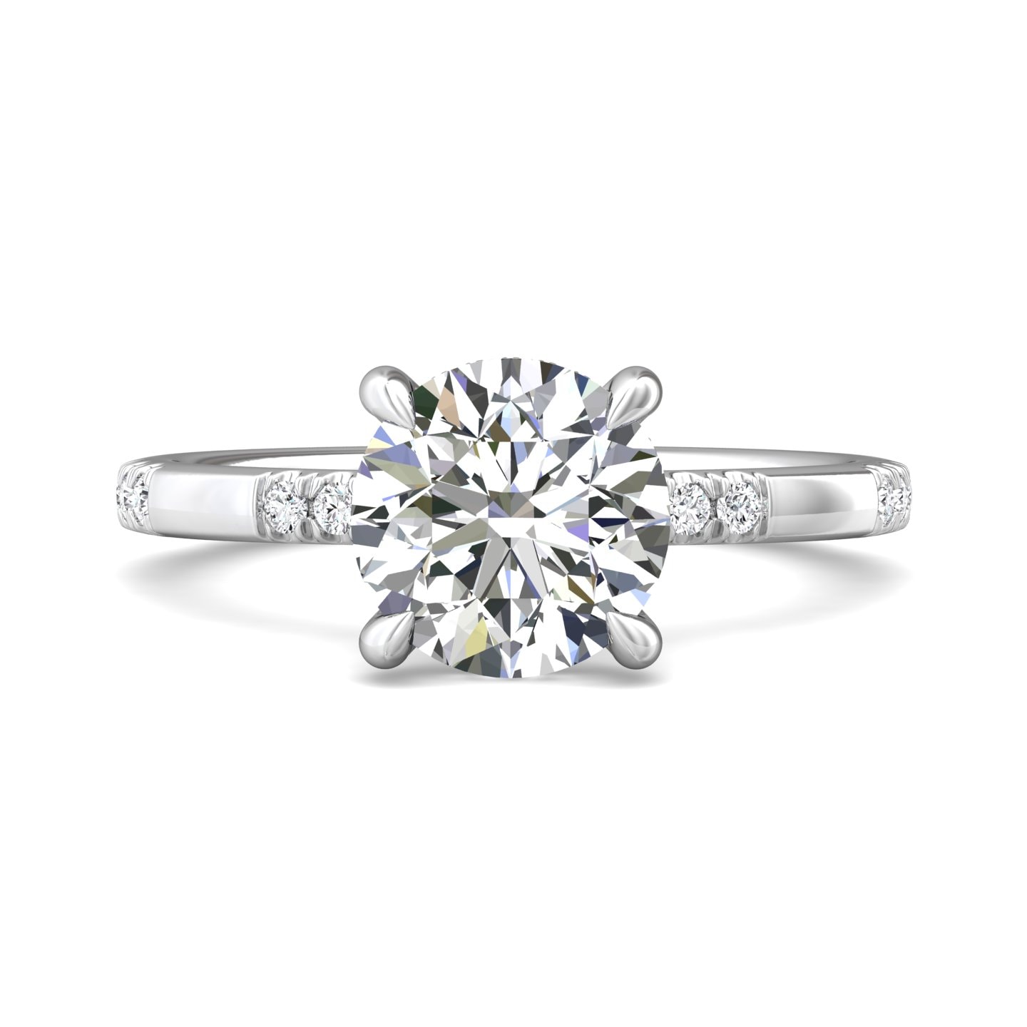 Micropave Engagement Ring — style DERM42SR-1