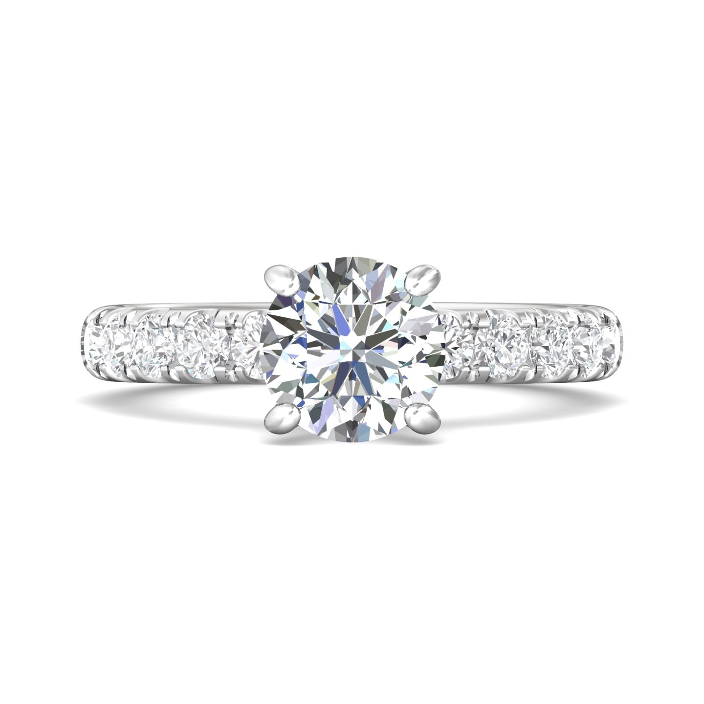 Micropave Engagement Ring — style DERM4M