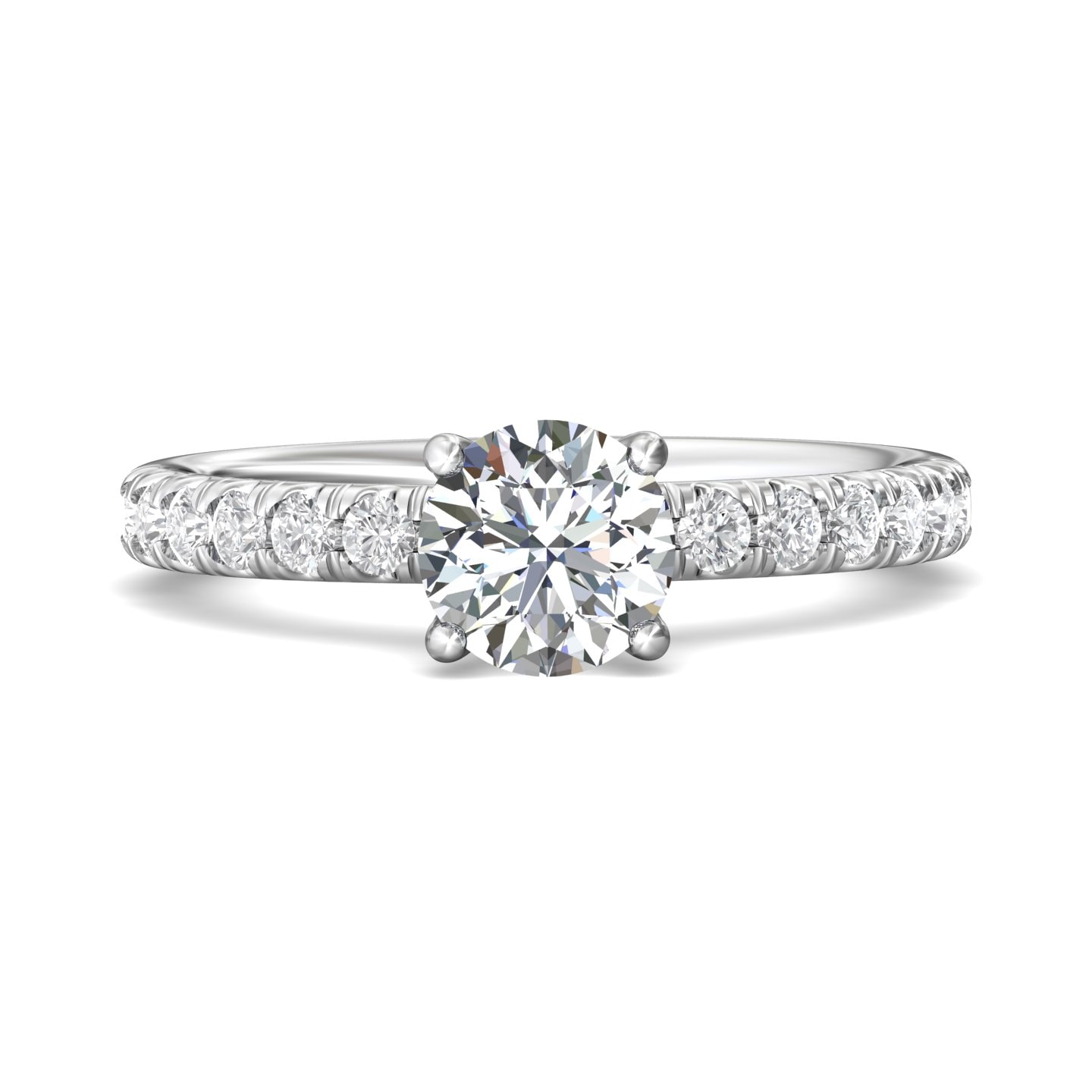 Micropave Engagement Ring — style DERM4S