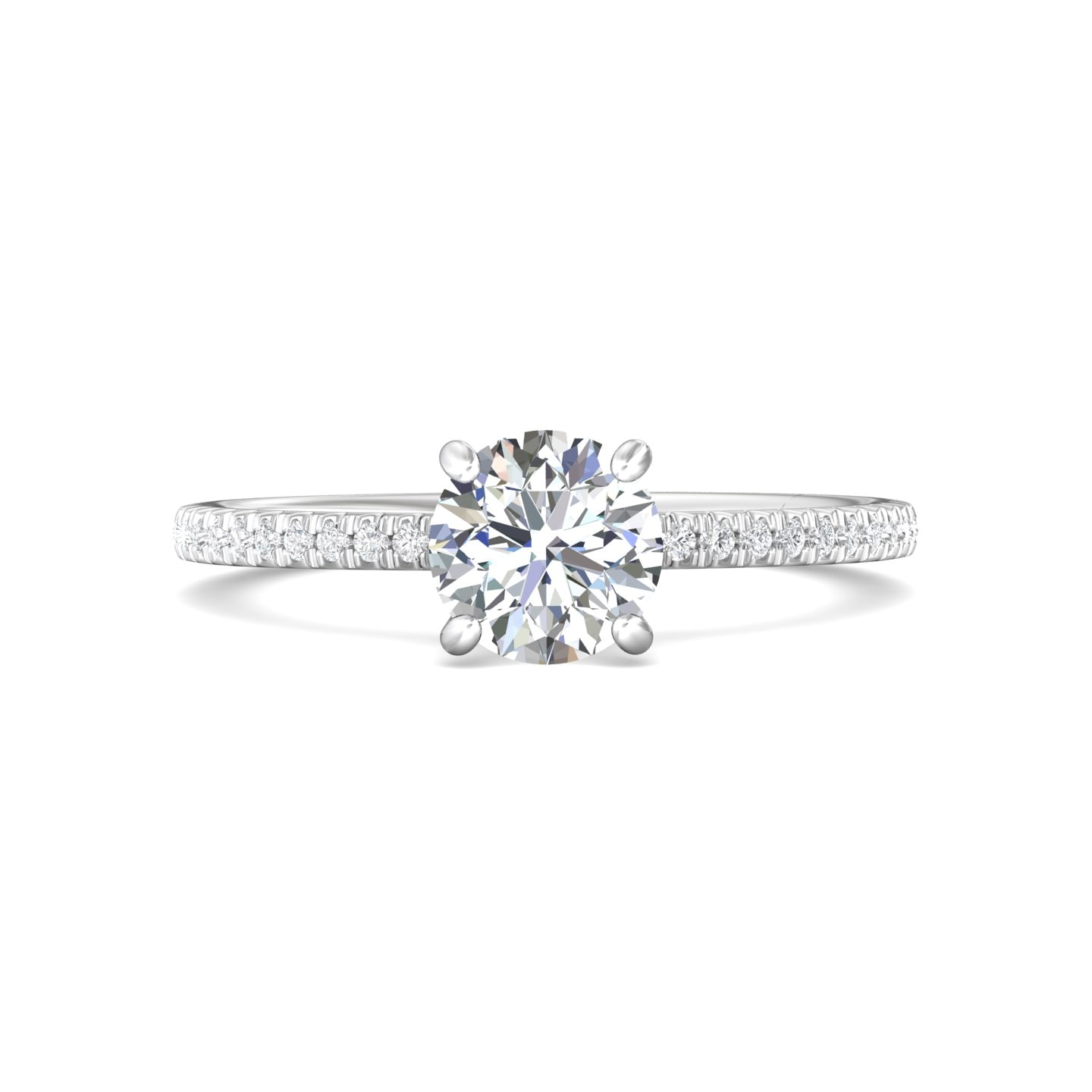 Micropave Engagement Ring — style DERM4XXS-1