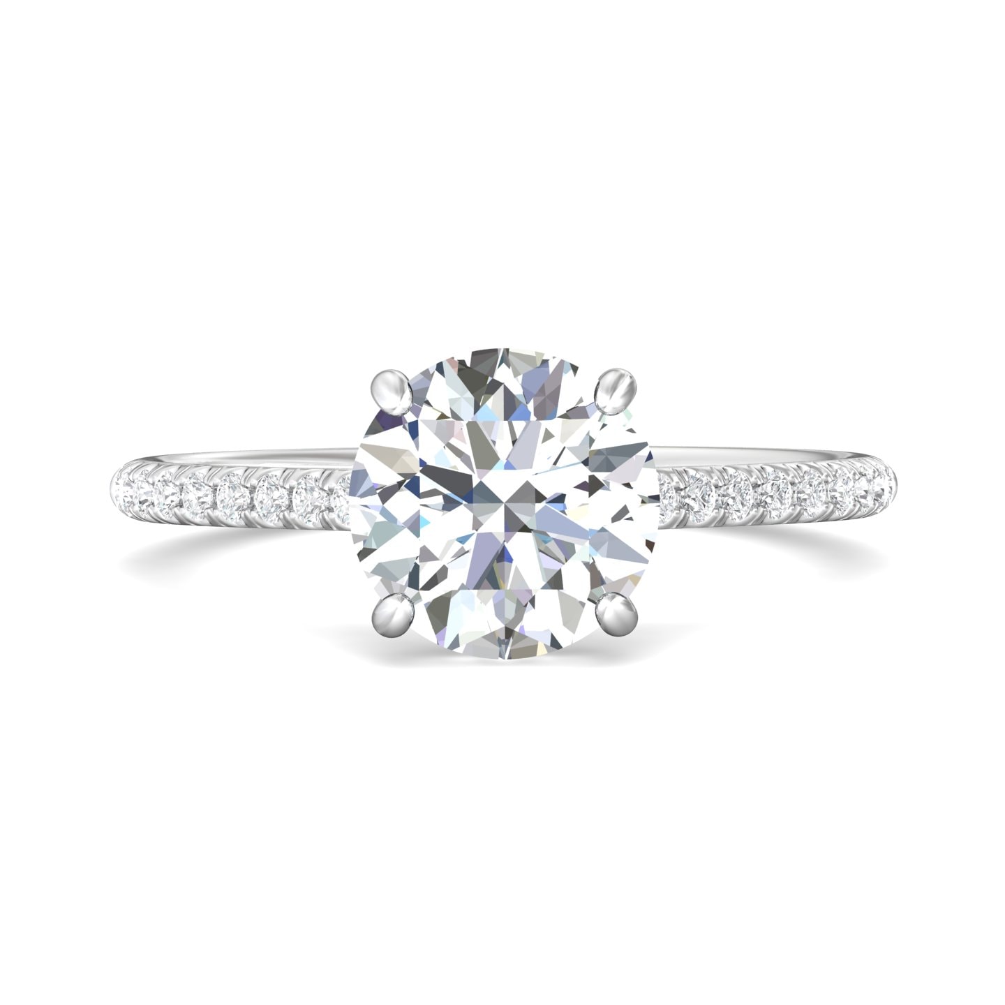 Micropave Engagement Ring — style DERM81R-1.5