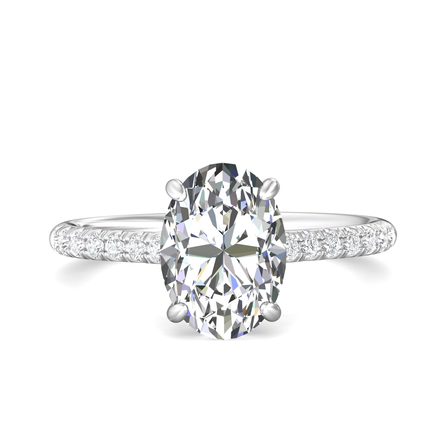 Micropave Engagement Ring — style DERM81R-1.8