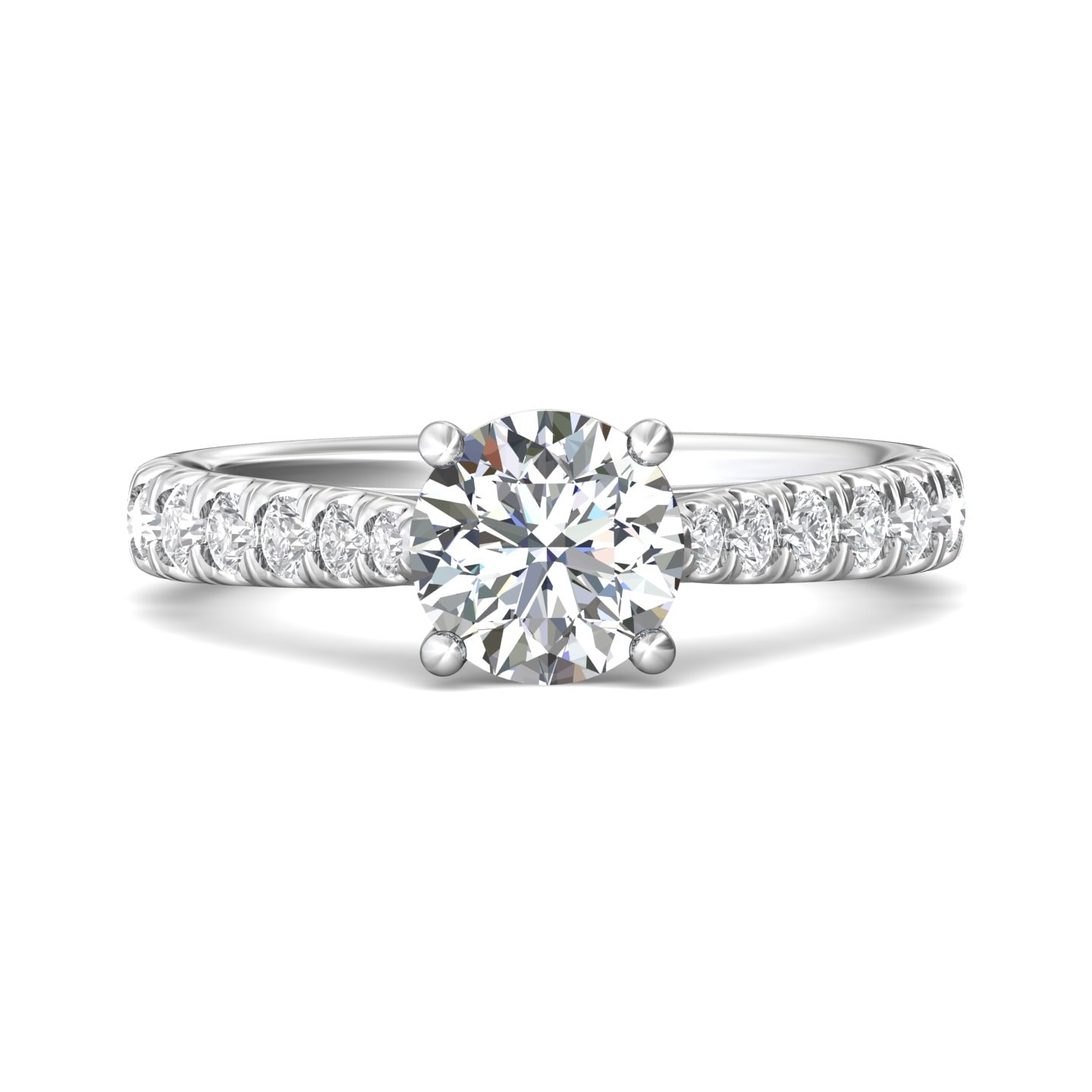 Micropave Engagement Ring — style DERM82