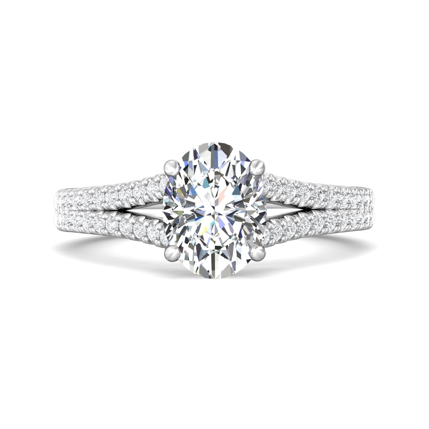 Split Shank Engagement Ring — style DERM86R