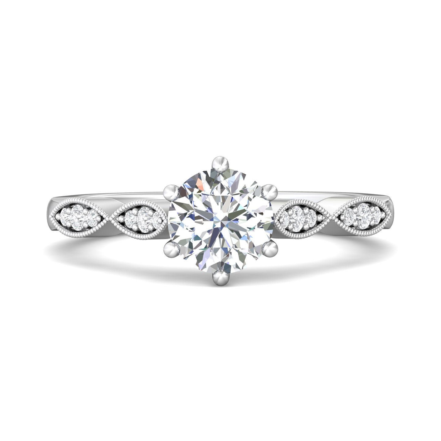 Micropave Engagement Ring — style DERM9