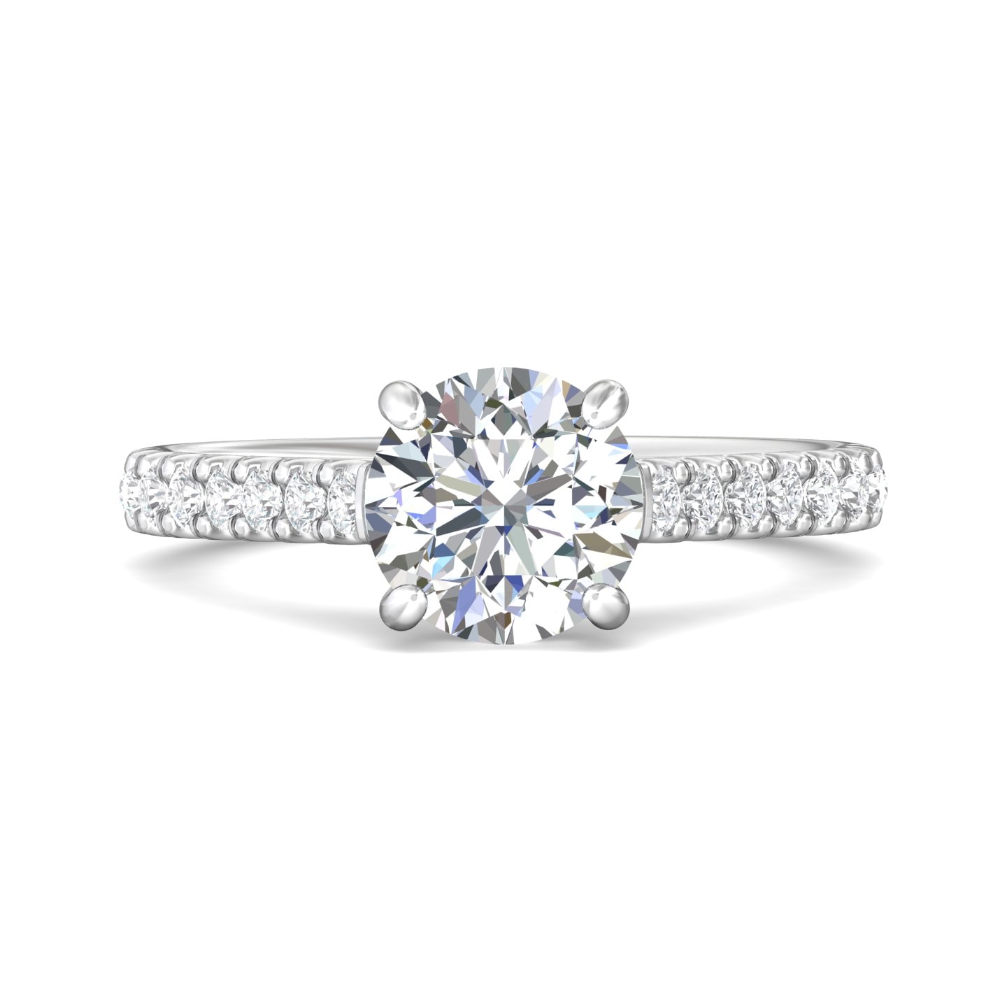 Micropave Engagement Ring — style DERM91M