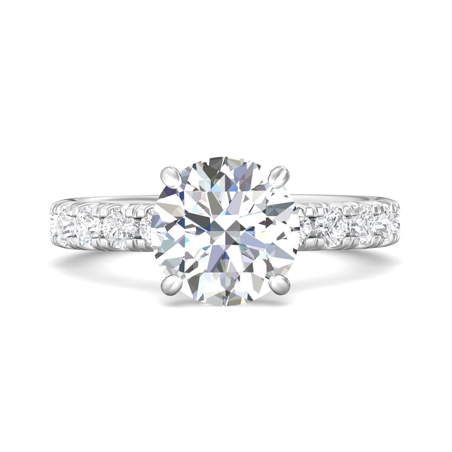 Micropave Engagement Ring — style DERM93L