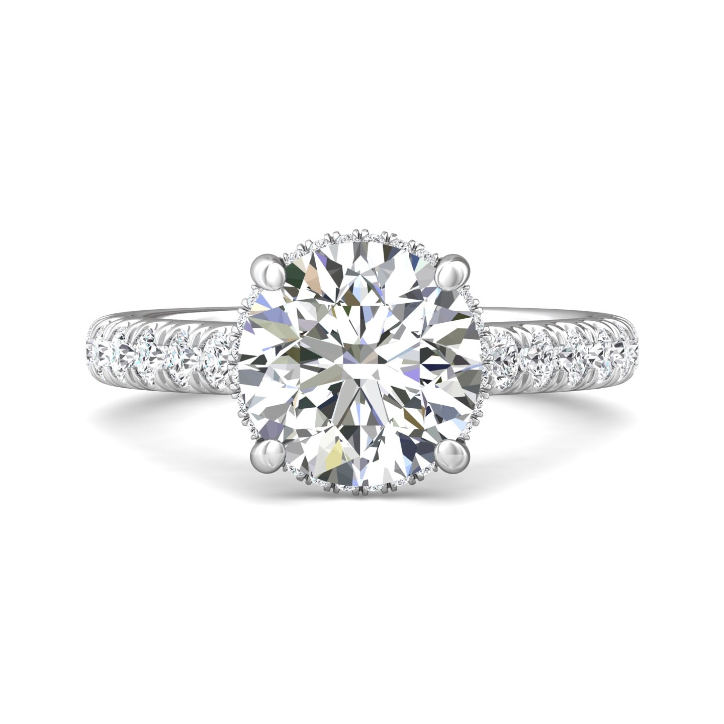 Micropave Engagement Ring — style DERM98L