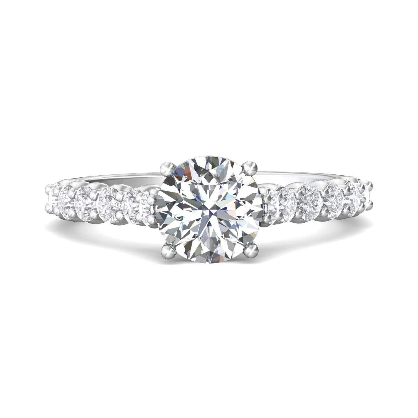 Channel/Shared Prong Engagement Ring — style DERSP03S