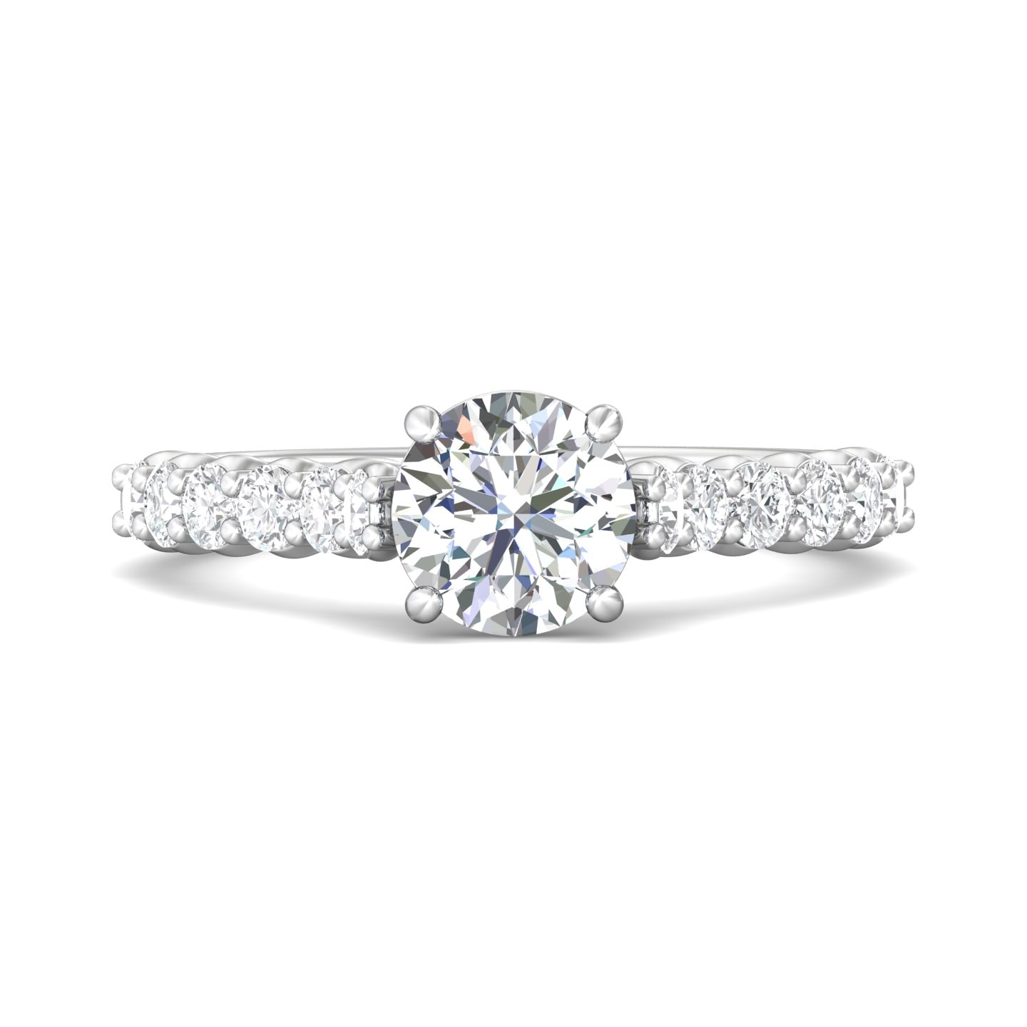 Channel/Shared Prong Engagement Ring — style DERSP03XS