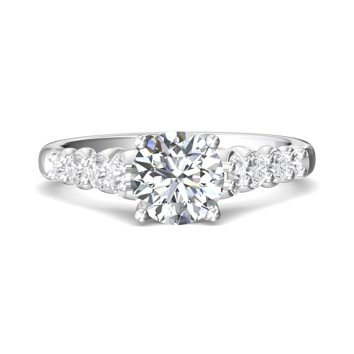 Channel/Shared Prong Engagement Ring — style DERSP04MR
