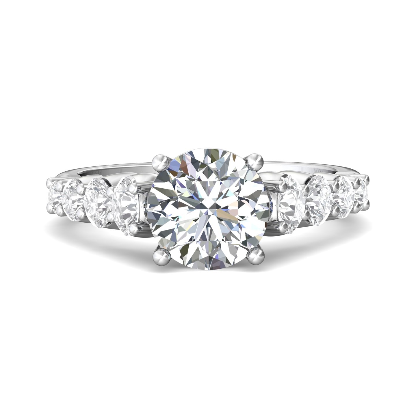 Channel/Shared Prong Engagement Ring — style DERSP05M