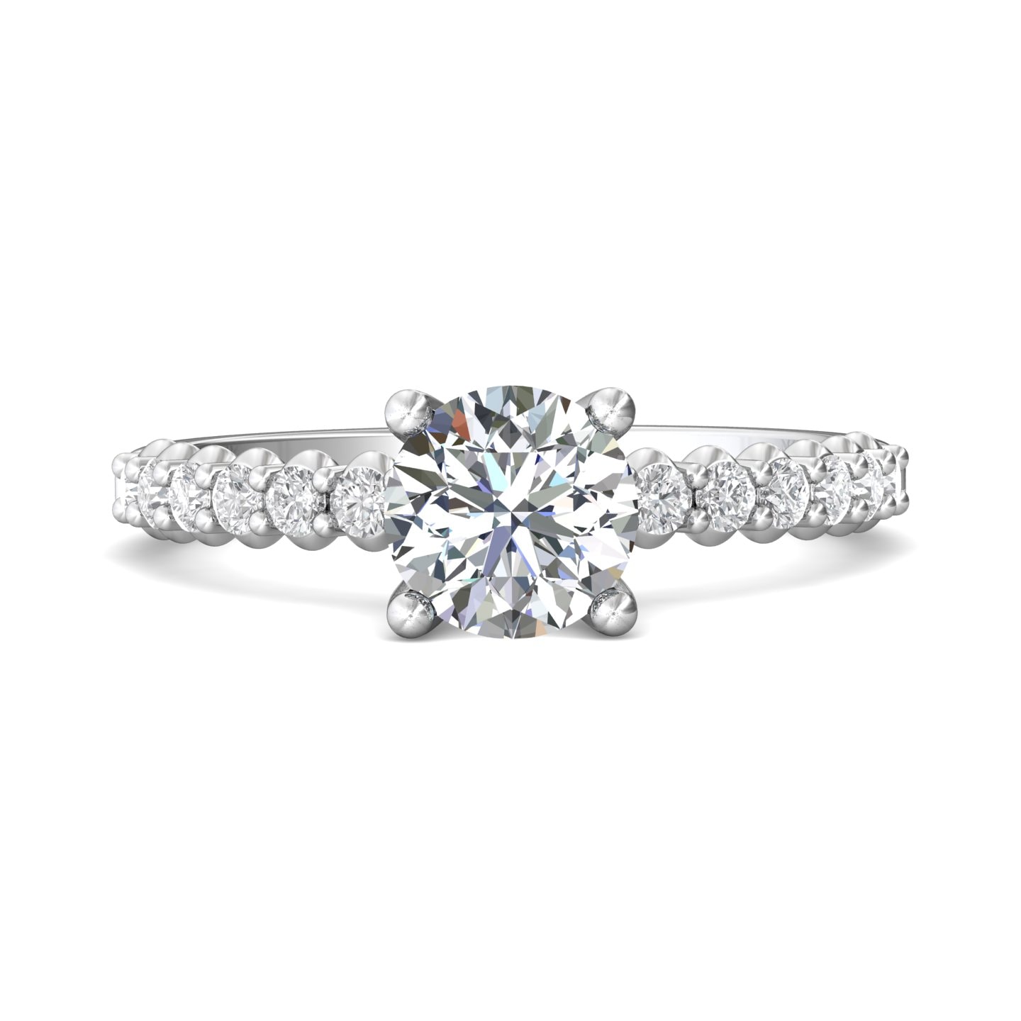 Channel/Shared Prong Engagement Ring — style DERSP09