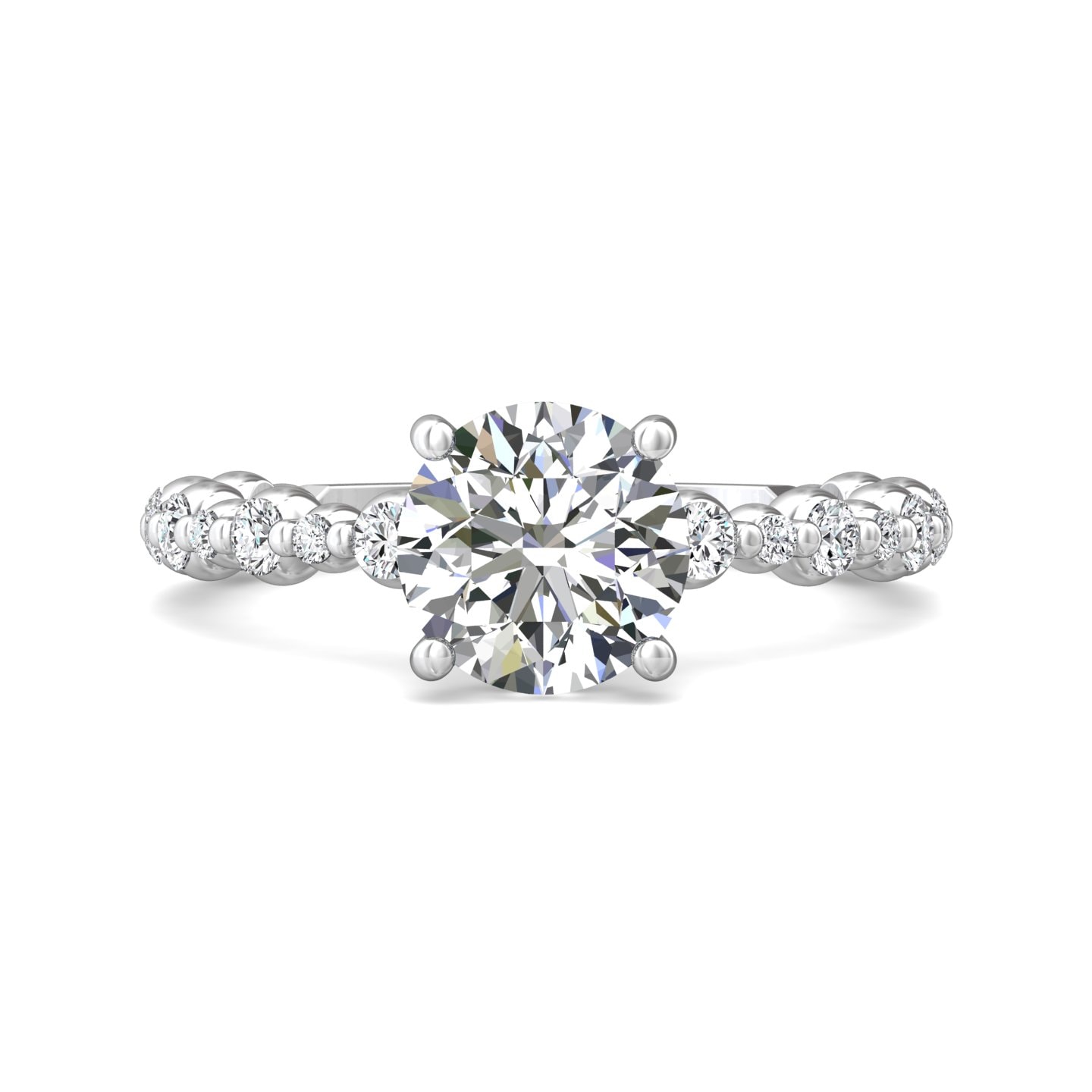Channel/Shared Prong Engagement Ring — style DERSP14XSR