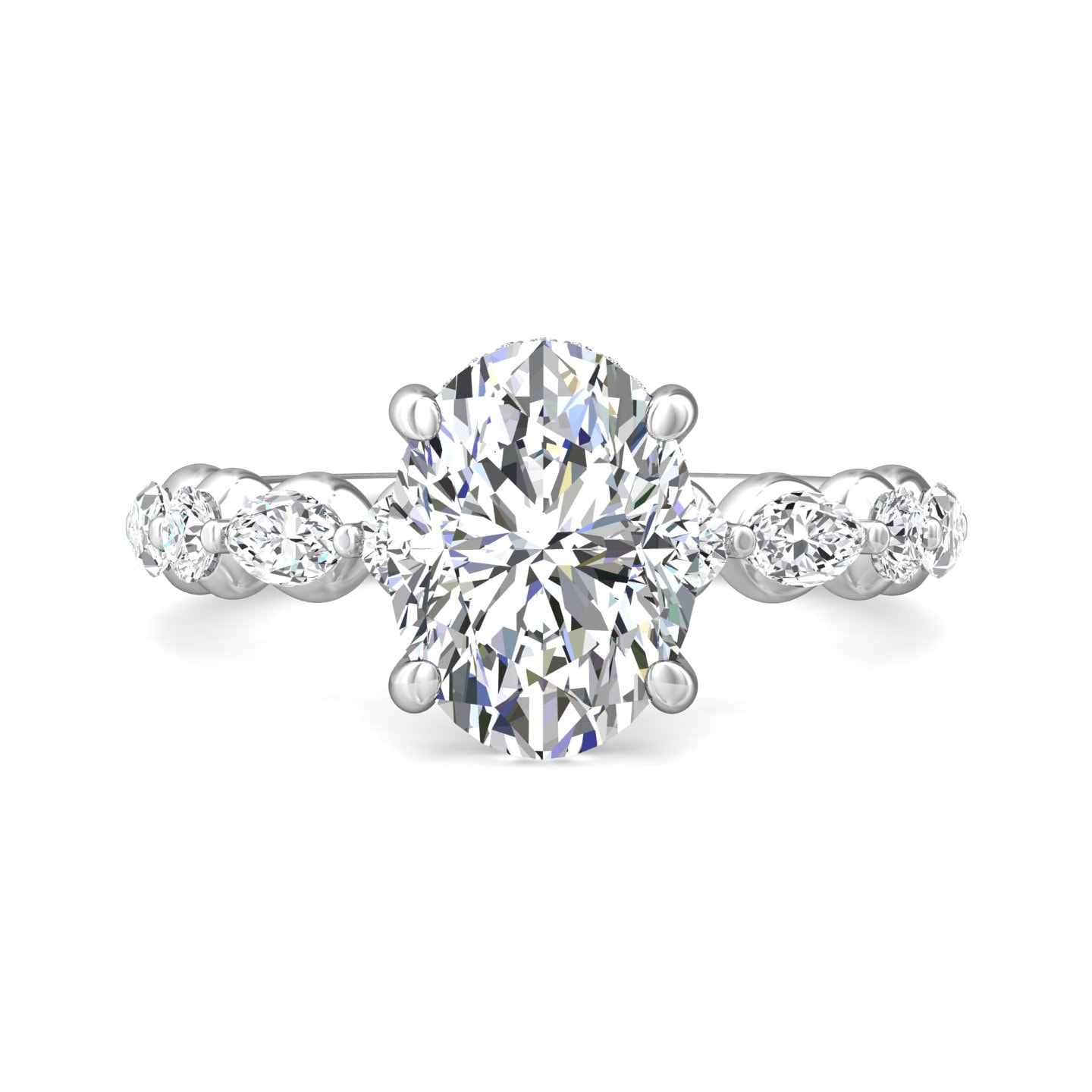 Channel/Shared Prong Engagement Ring — style DERSP15MR