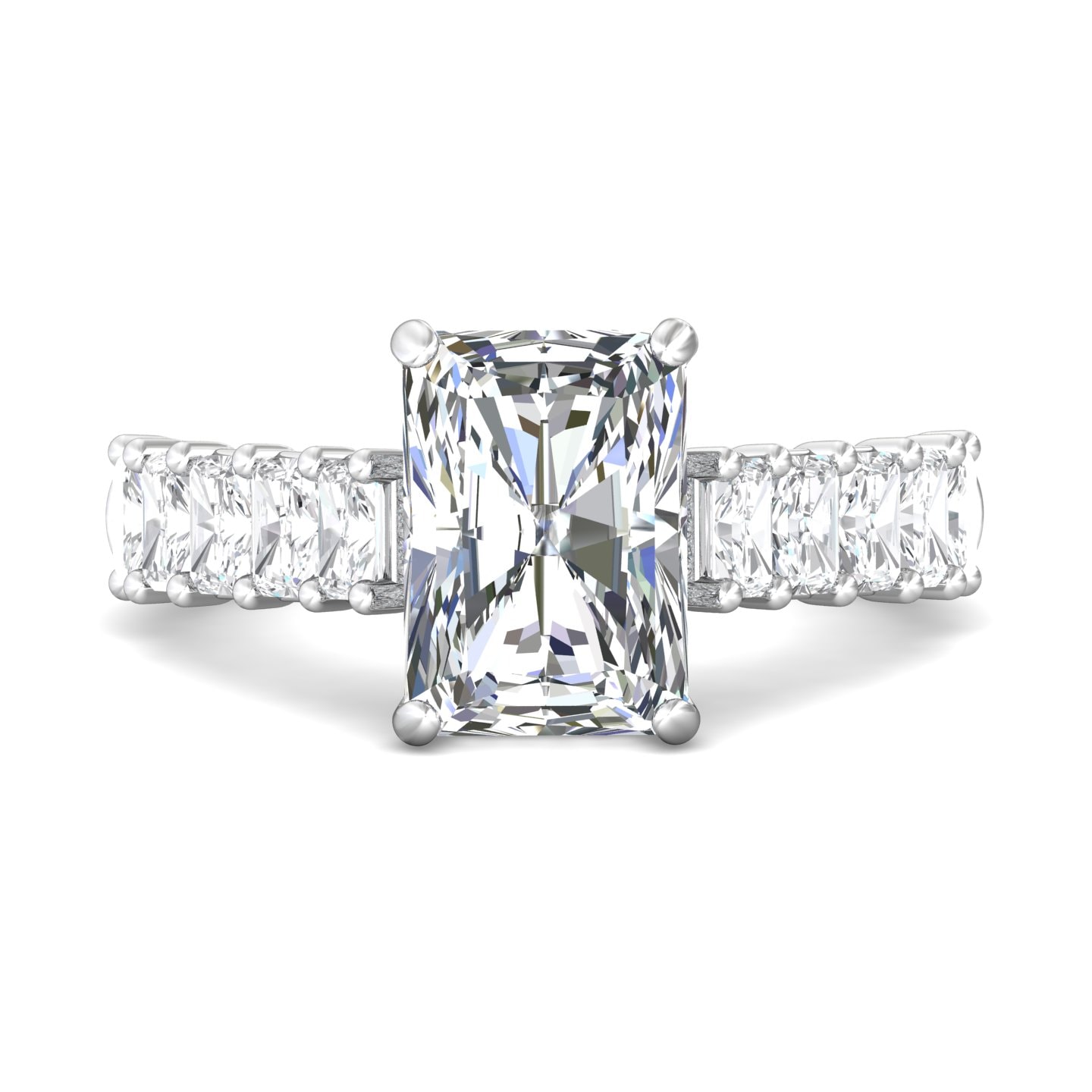 Channel/Shared Prong Engagement Ring — style DERSP25SRRC