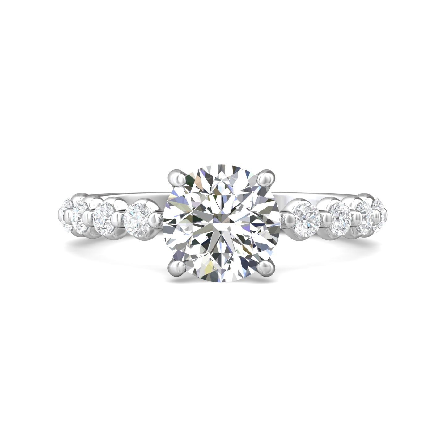 Channel/Shared Prong Engagement Ring — style DERSP9R-.50