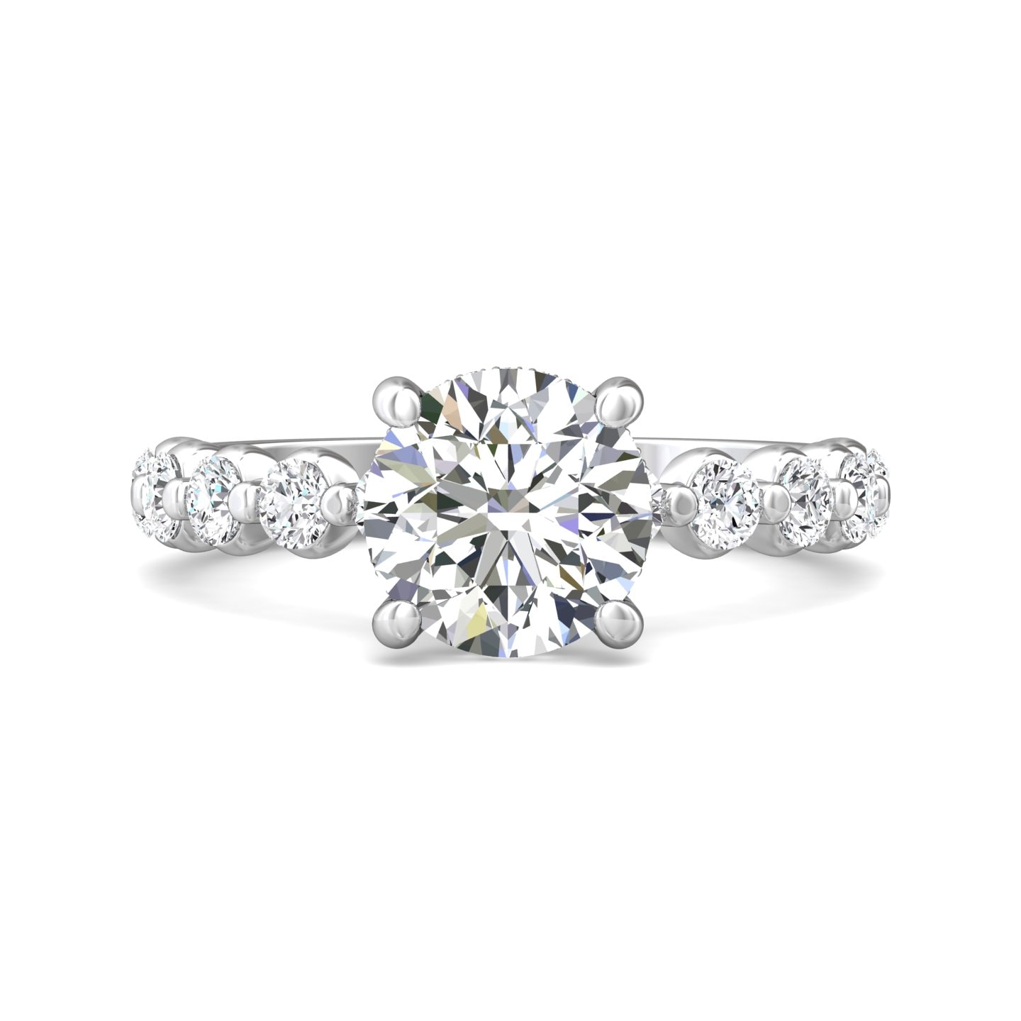 Channel/Shared Prong Engagement Ring — style DERSP9R-.75