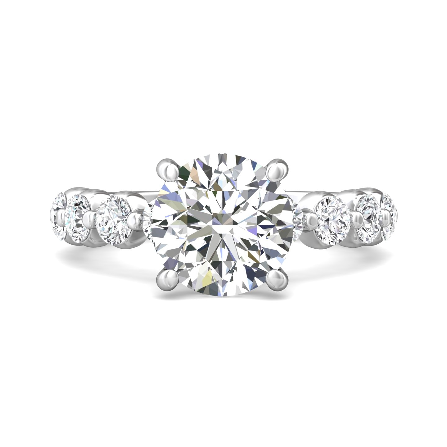Channel/Shared Prong Engagement Ring — style DERSP9R-1.00