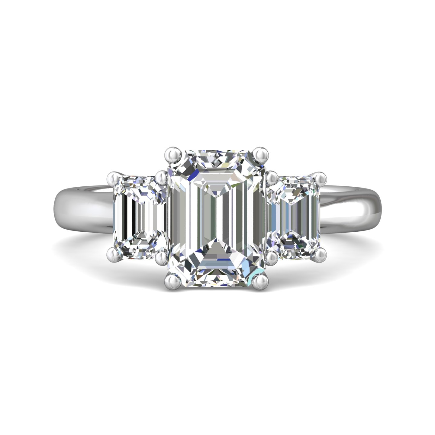 Three Stone Engagement Ring — style DERT01MEC