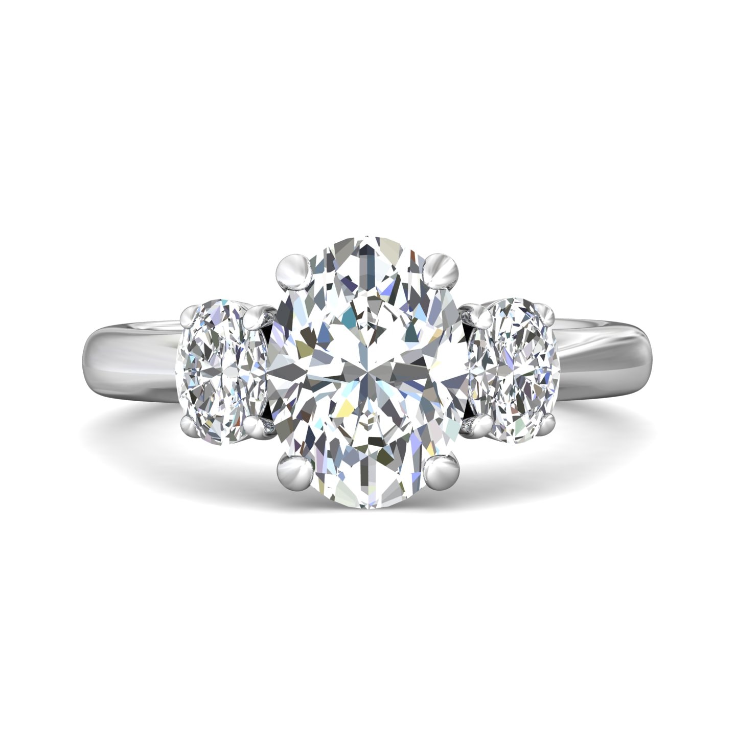 Three Stone Engagement Ring — style DERT01MOV