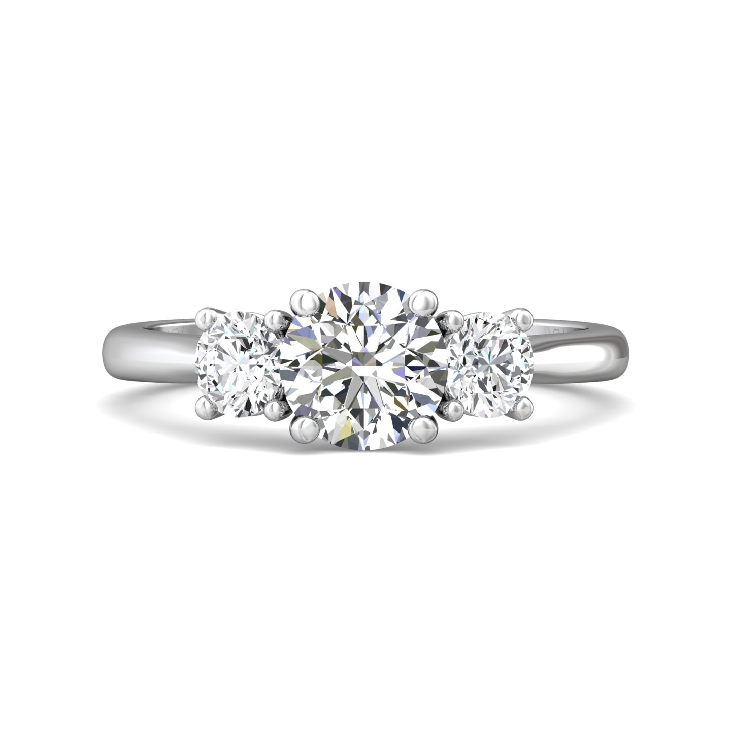 Three Stone Engagement Ring — style DERT01S