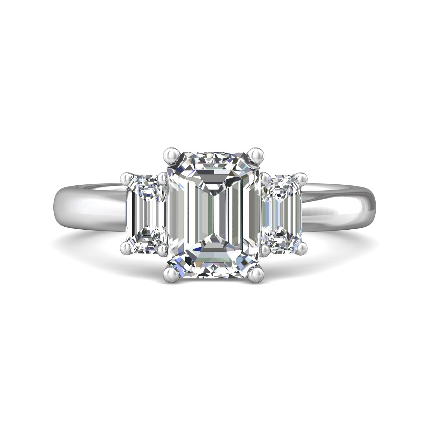 Three Stone Engagement Ring — style DERT01SEC