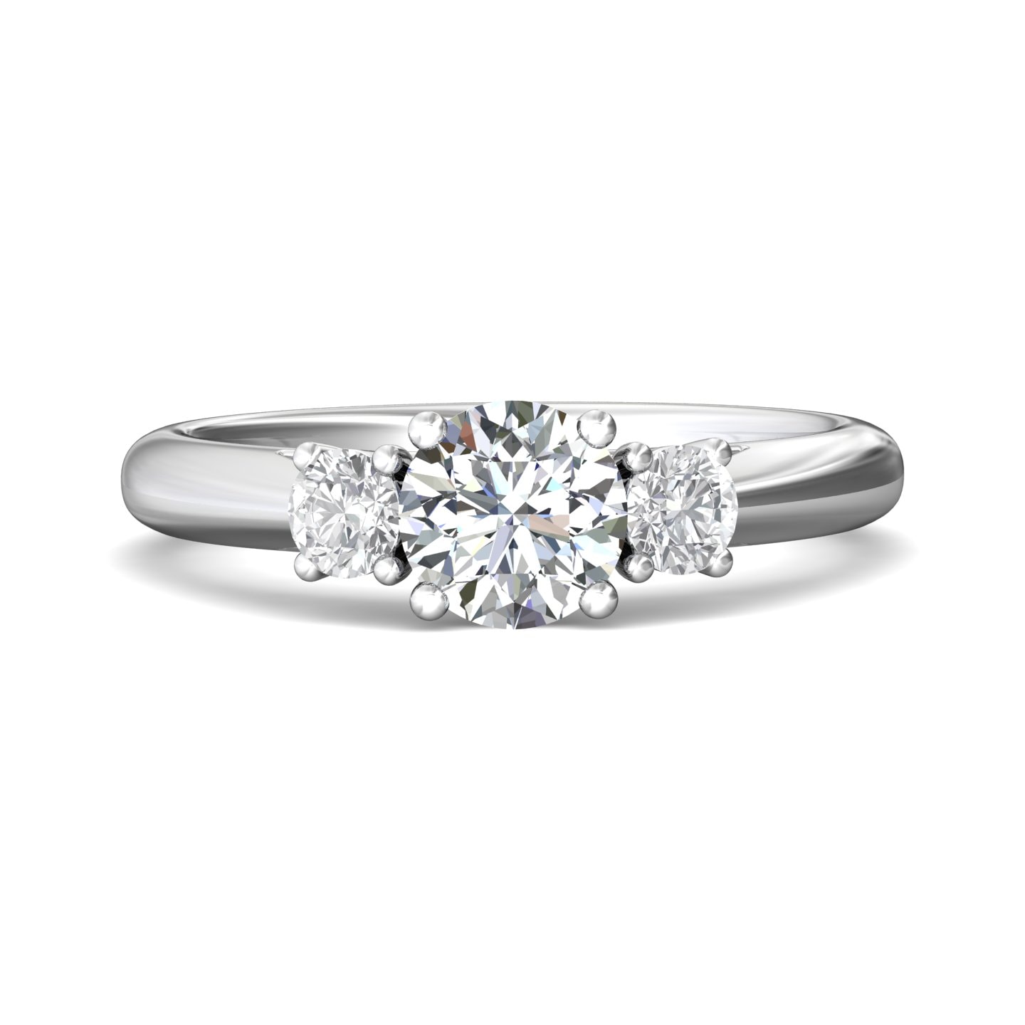 Three Stone Engagement Ring — style DERT01XS
