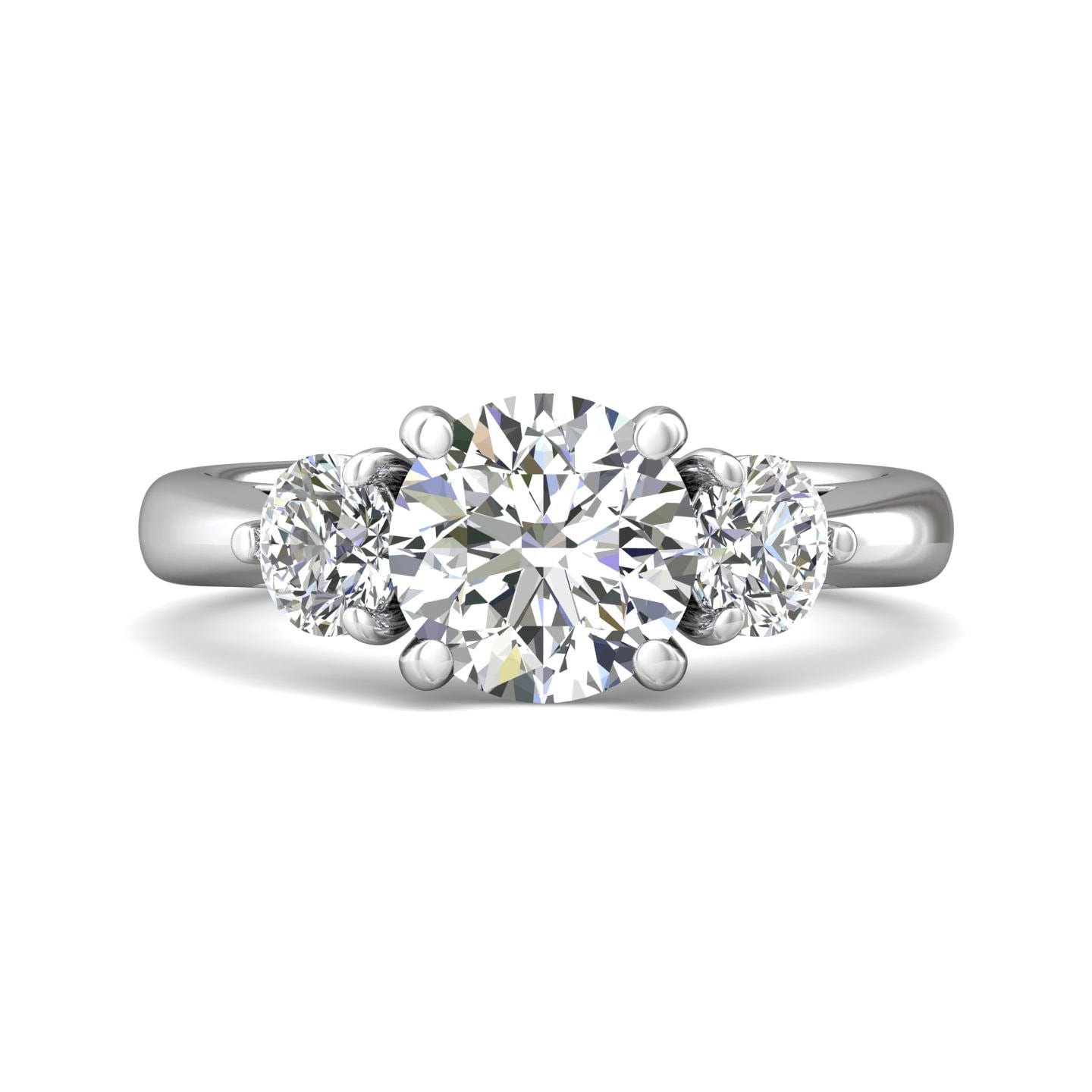 Three Stone Engagement Ring — style DERT02L