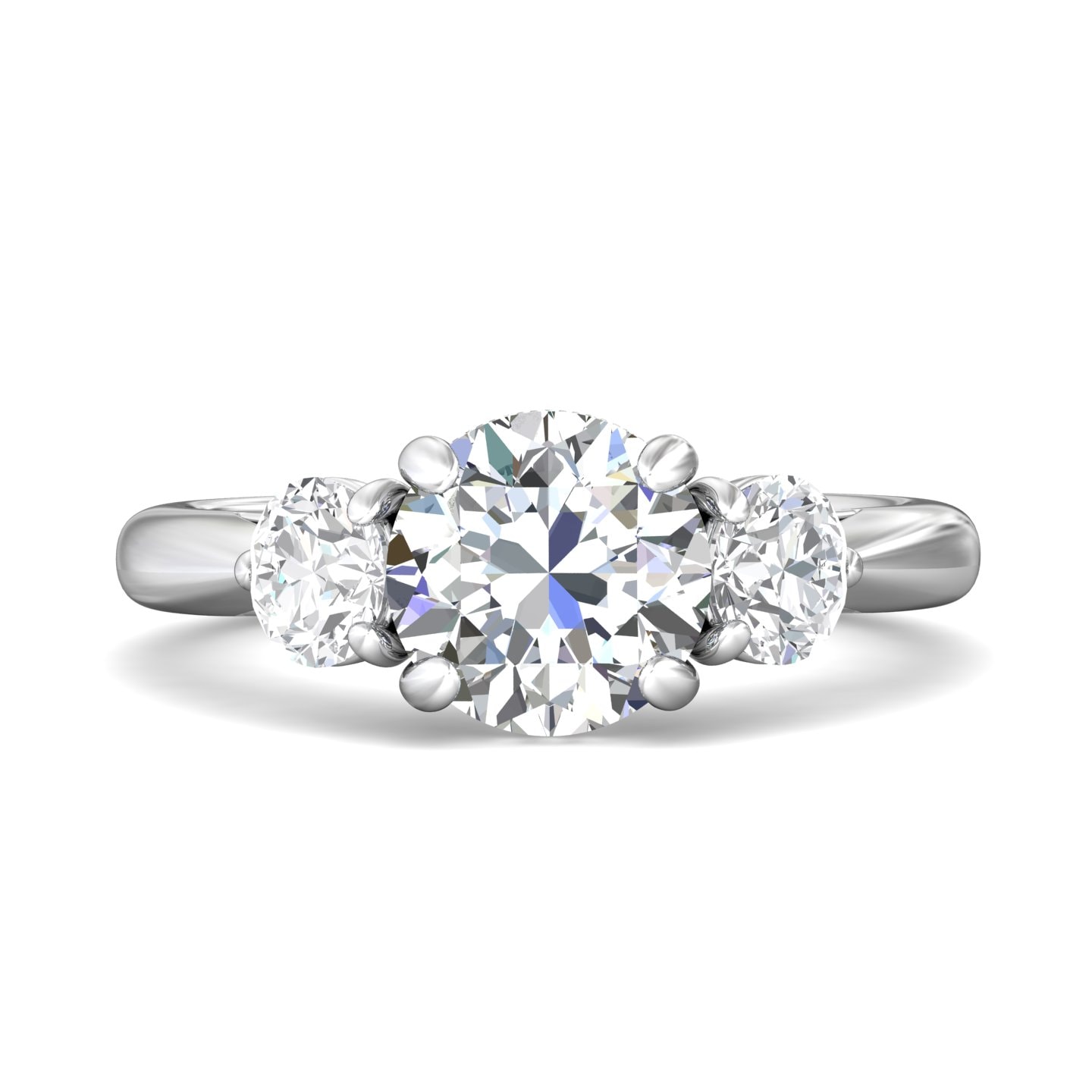 Three Stone Engagement Ring — style DERT02LR