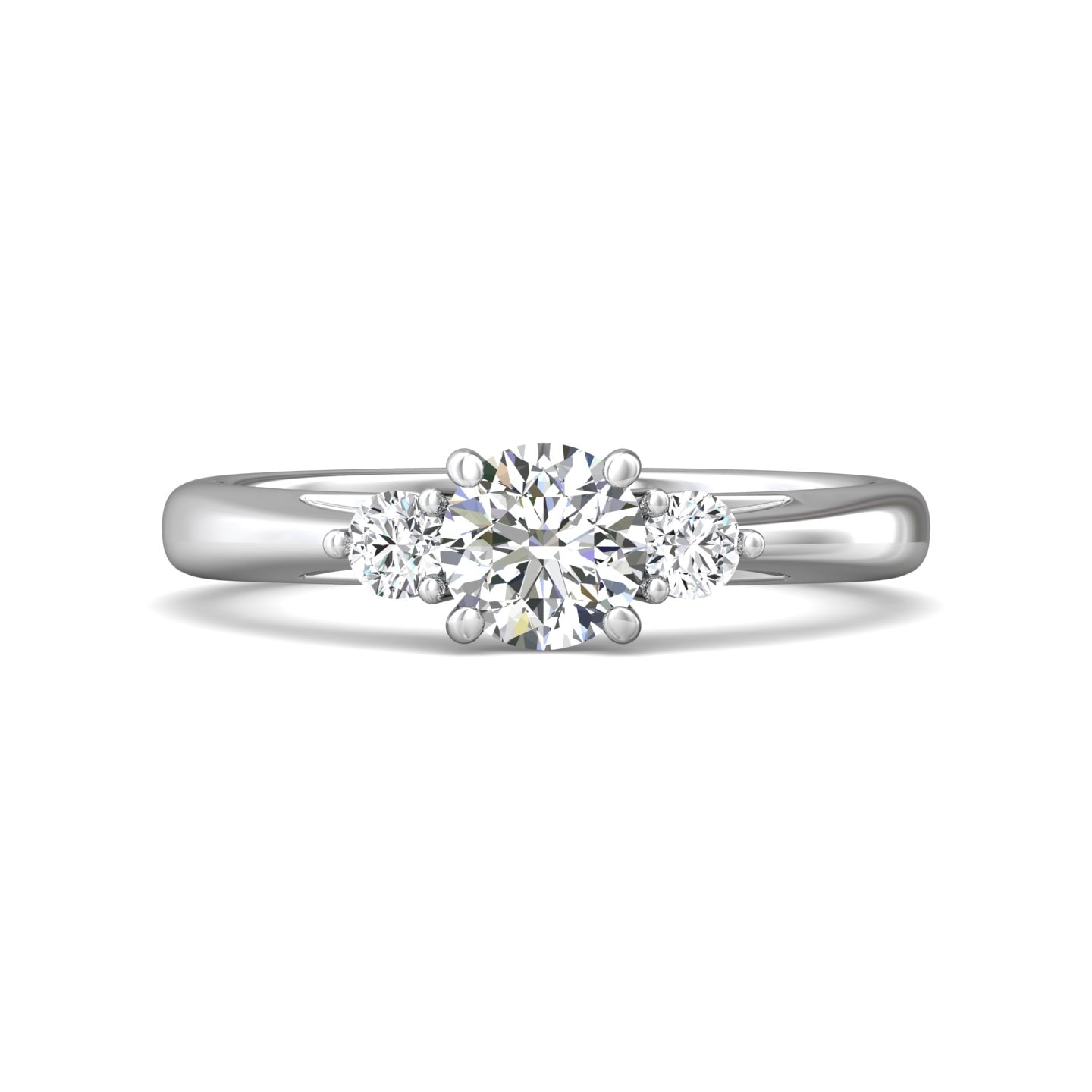 Three Stone Engagement Ring — style DERT02XS