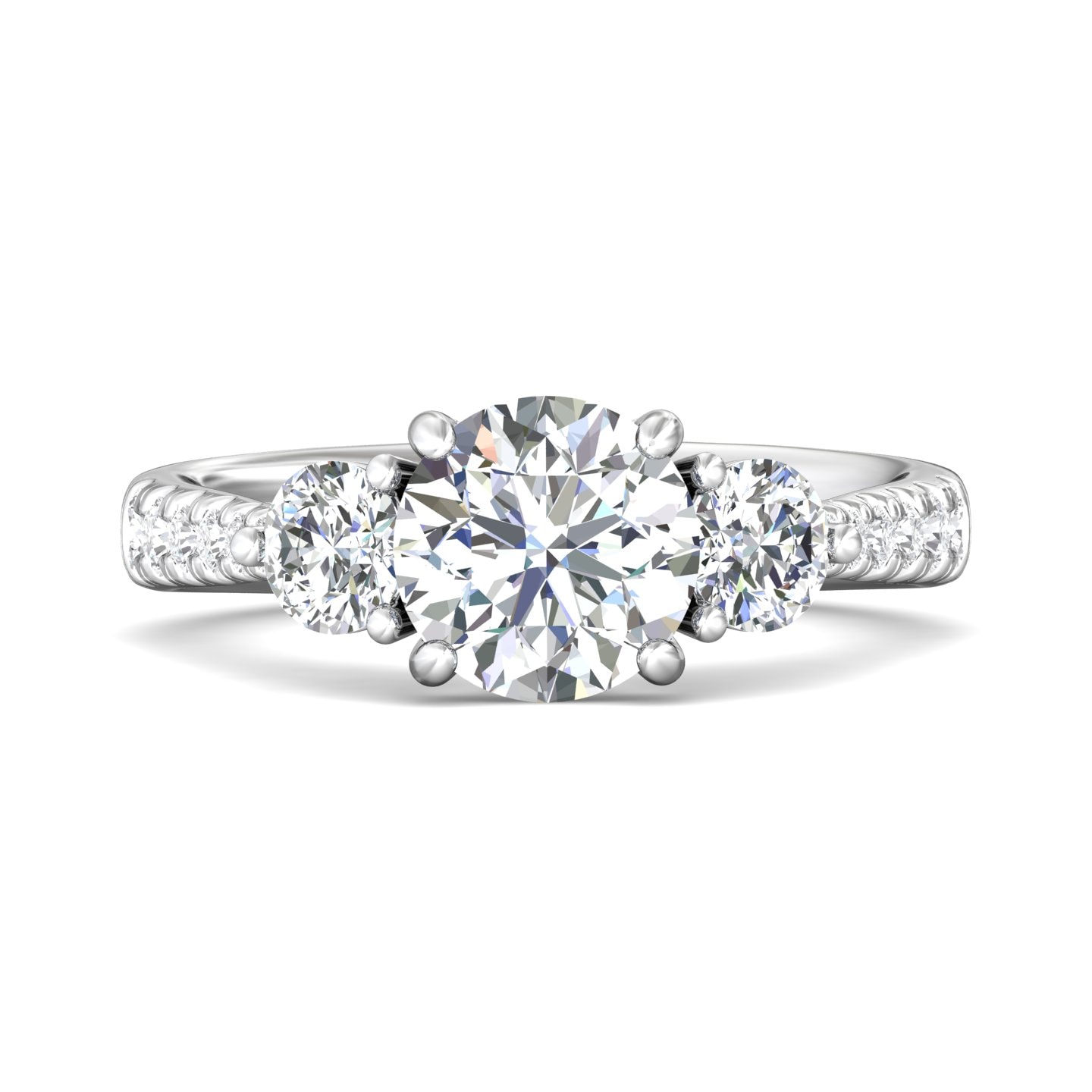 Three Stone Engagement Ring — style DERT04MR